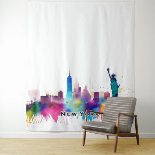 New York City Skyline Tapestry