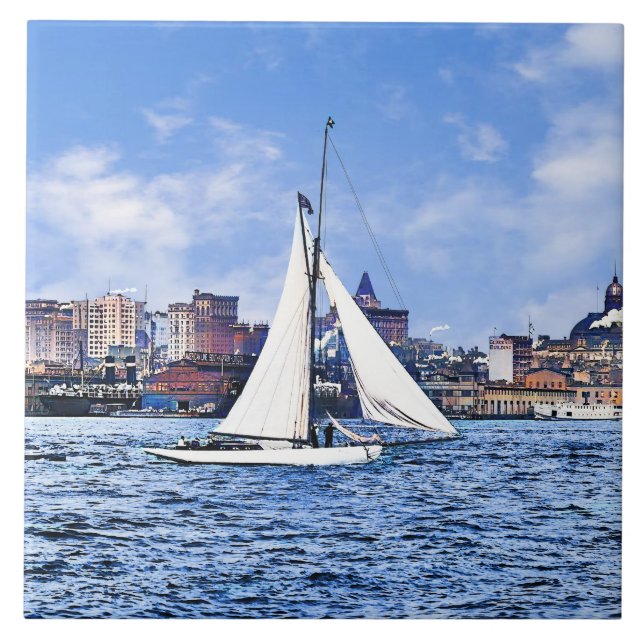 New York City Skyline Tile (Front)