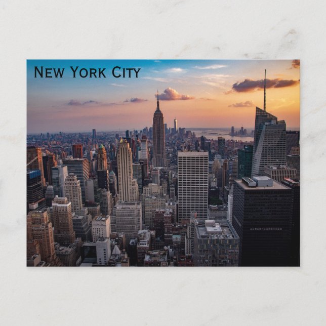 New York City Skyline Travel Photo Postcard (Front)