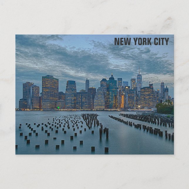New York City Skyline Travel Photo Postcard (Front)