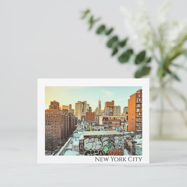 New York City Skyline Travel Photography Postcard (Standing Front)