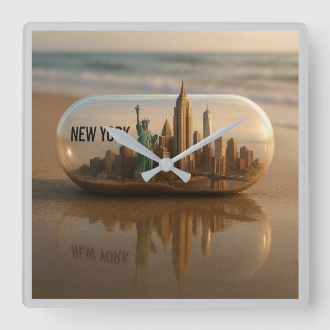 New York City Skyline Wall Clock  (Front)