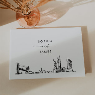 New York City Skyline Wedding Guest Book