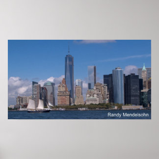New York City Skyline with Freedom Tower Poster