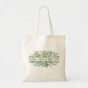 New York City SOHO Neighbourhoods Custom Text Tote Bag