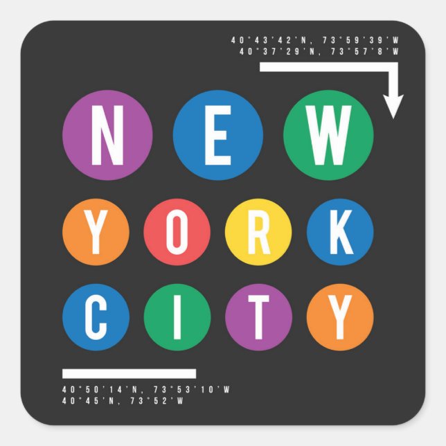 New York City Square Sticker (Front)