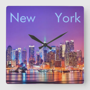 New York City Square Wall Clock