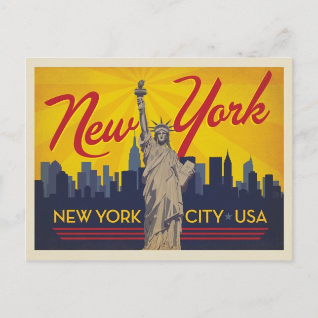 New York City | Statue of Liberty Postcard (Front)
