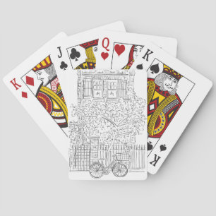 New York City Stoop Black and White Playing Cards