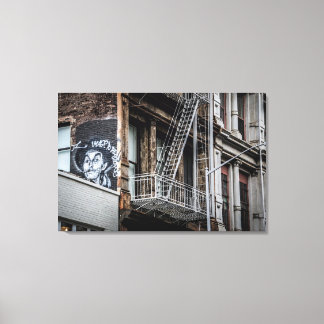 New York City Street Graffiti Photo Canvas Print