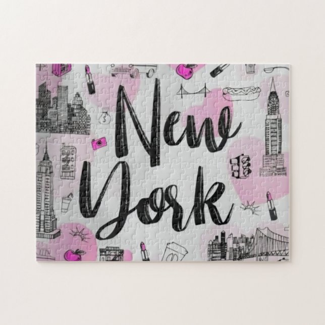 New York City Style Design Jigsaw Puzzle (Horizontal)