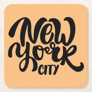 New York City Style Square Paper Coaster