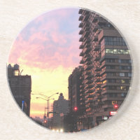 New York City Sunset Upper West Side Buildings NYC