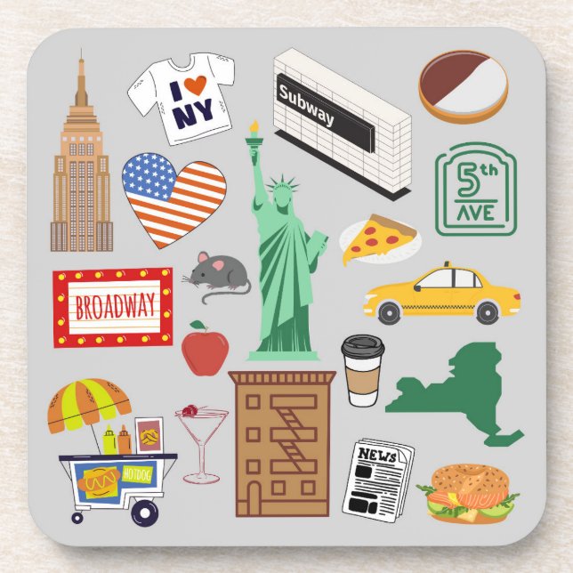 New York City Symbols Coaster (Front)