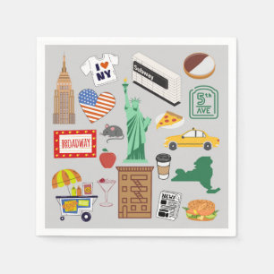 New York City Symbols Napkin