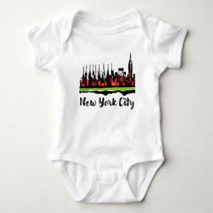 New York City T-shirt drawing / illustration Baby Bodysuit