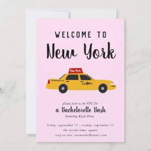 New York City Taxi Bachelorette Party Invitation