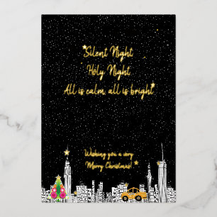 New York City Taxi City Christmas Card