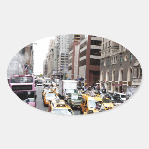 New York City Taxis Oval Sticker