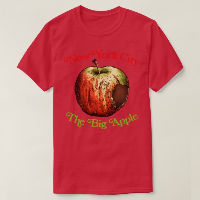 New York City The Big Apple T-Shirt (Design Front)