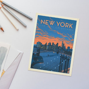 New York City   The City of Dreams Postcard