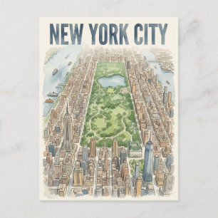 New York City travel postcard