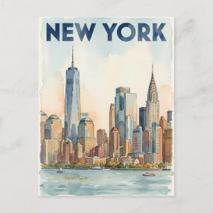 New York City travel postcard