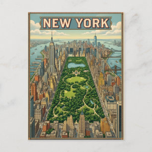 New York City travel postcard