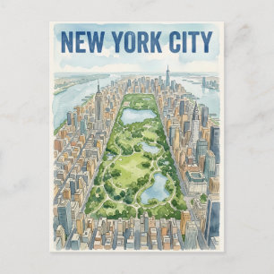 New York City travel postcard