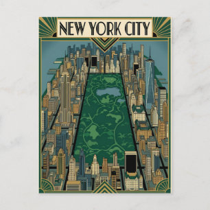 New York City travel postcard