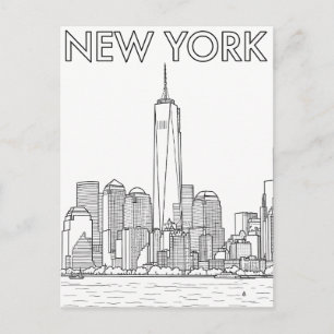 New York City travel postcard