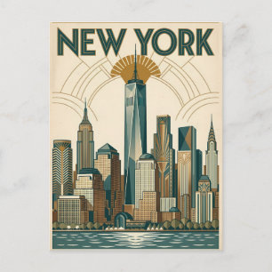 New York City travel postcard