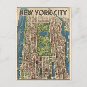 New York City travel postcard