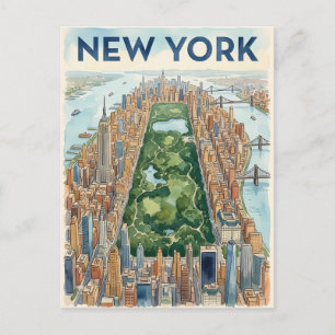 New York City travel postcard