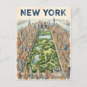 New York City travel postcard