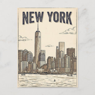 New York City travel postcard