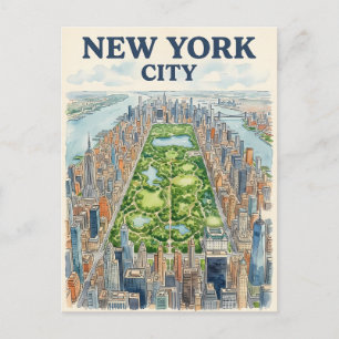 New York City travel postcard