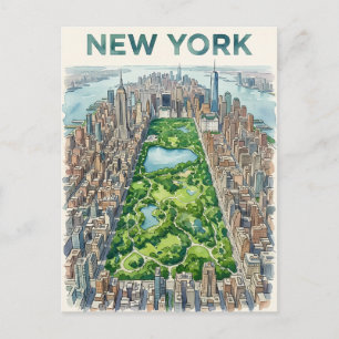 New York City travel postcard