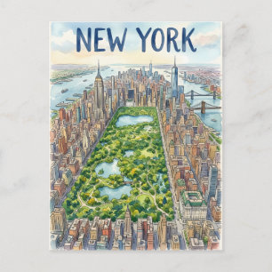 New York City travel postcard
