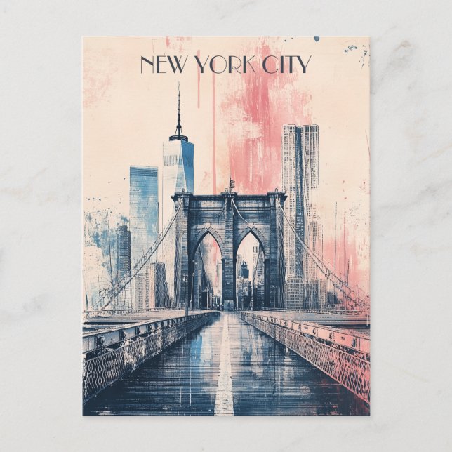 New York City Travel Postcard (Front)