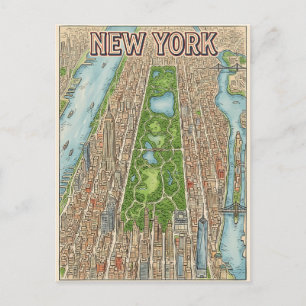 New York City travel postcard