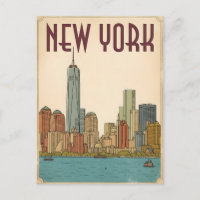 New York City travel postcard