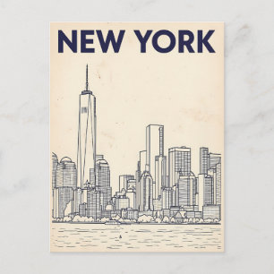 New York City travel postcard