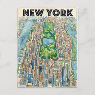 New York City travel postcard