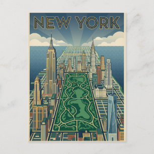 New York City travel postcard
