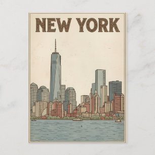 New York City travel postcard