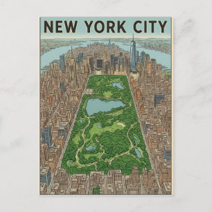 New York City travel postcard