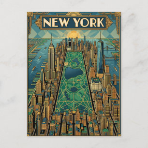 New York City travel postcard