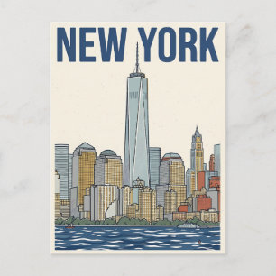New York City travel postcard