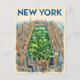 New York City travel postcard